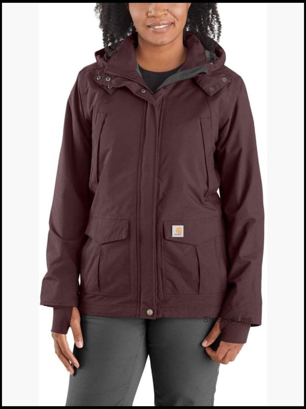Plus-Size Storm Defender Waterproof Rain Jacket with Hood